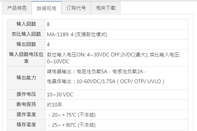 Mindman控制器MA-118x系列